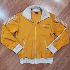 Ace Brand Vintage Yellow Espana / Spain Zip Track Jacket - Medium